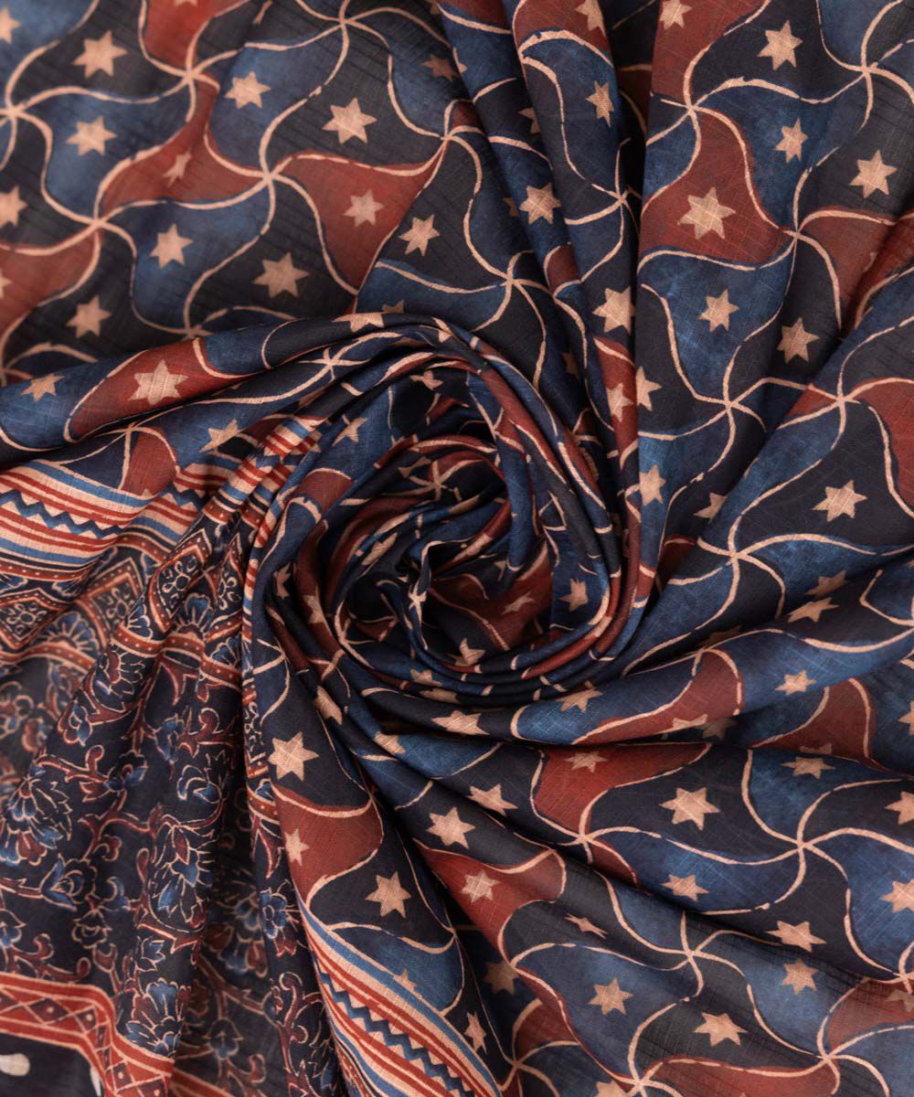 Textured Voile Multi Printed Dupatta