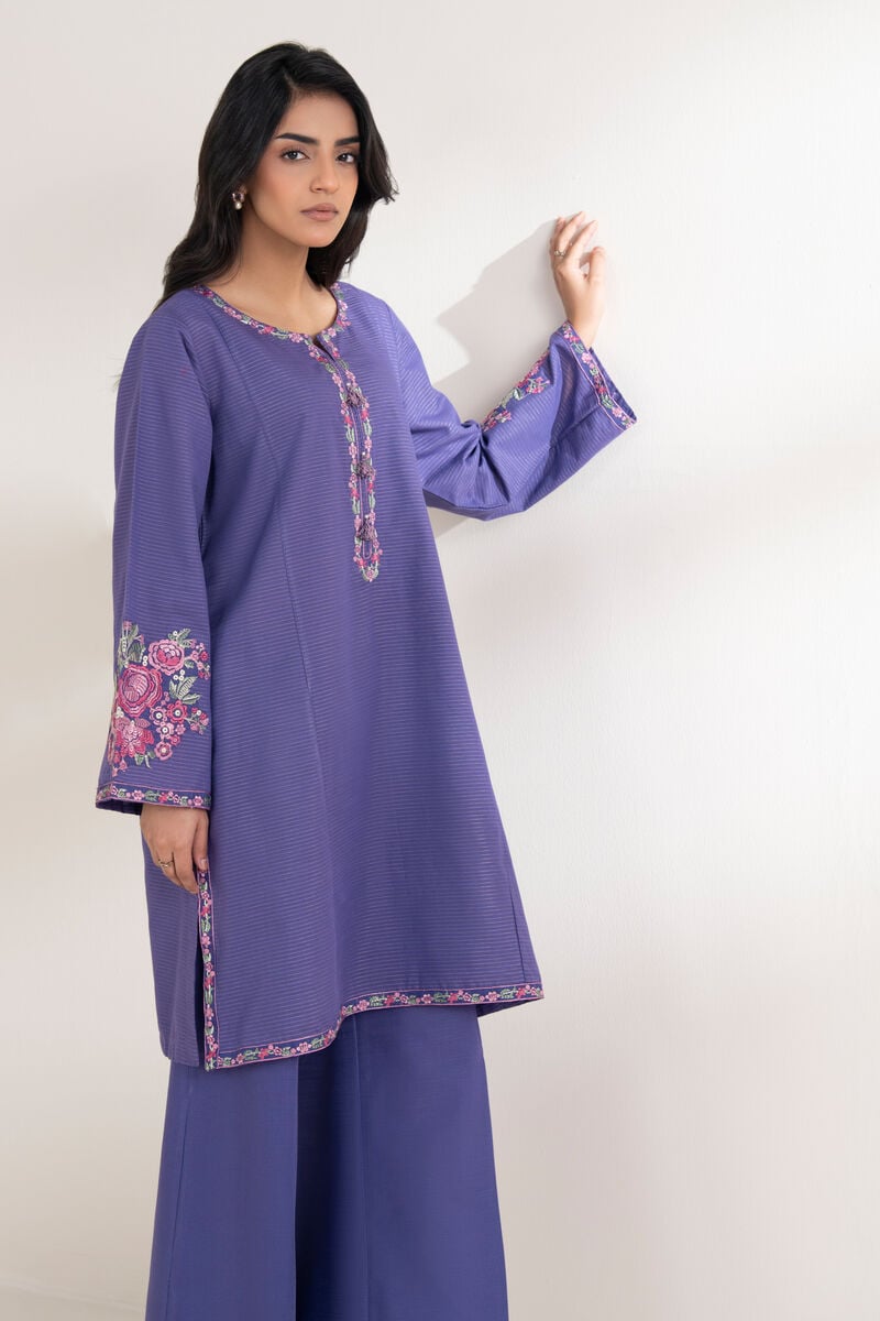 Embroidered Light Khaddar Shirt