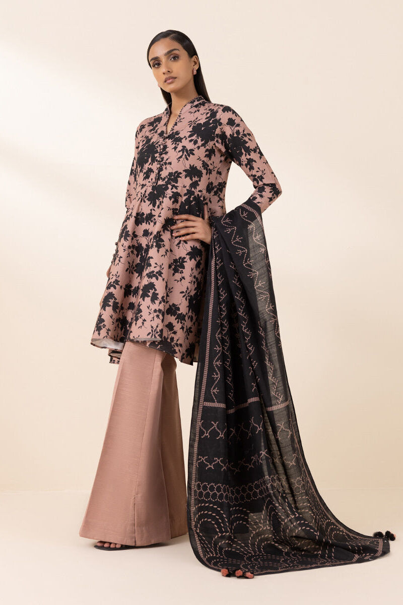 3 Piece - Printed Light Khaddar Suit