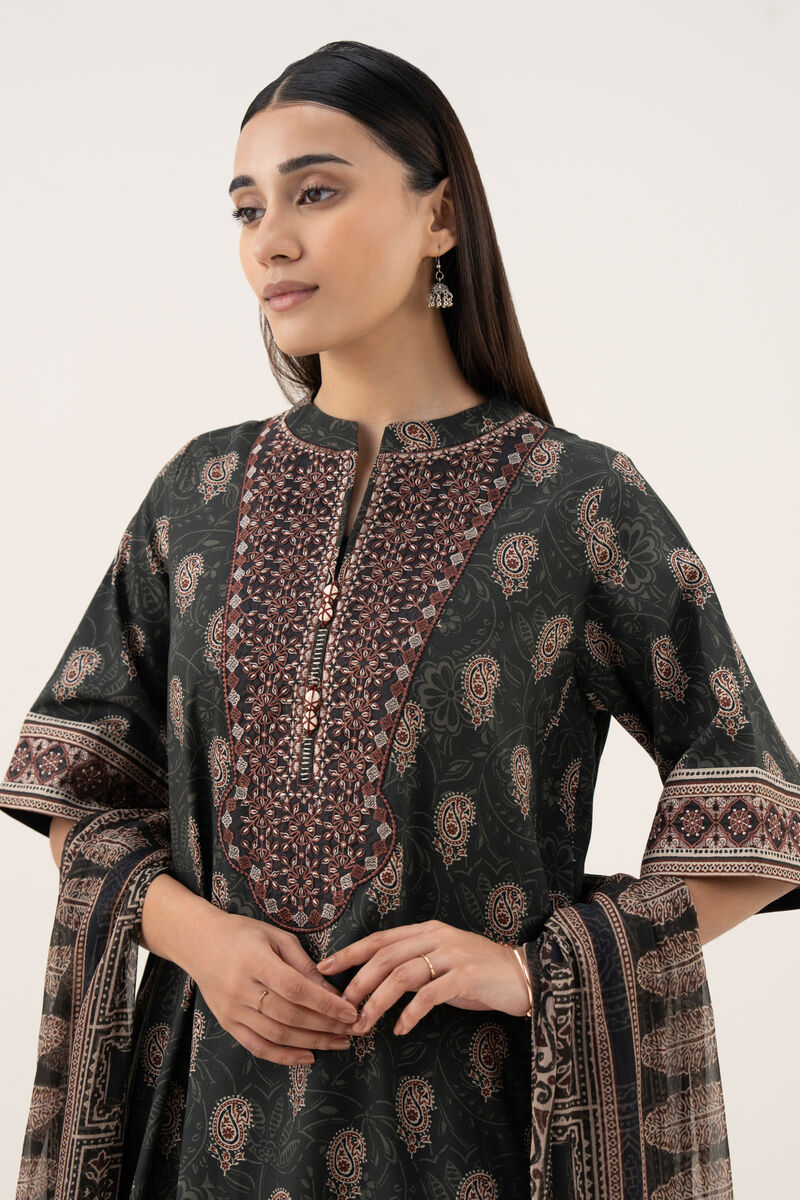 3 Piece - Embroidered Light Linen Suit