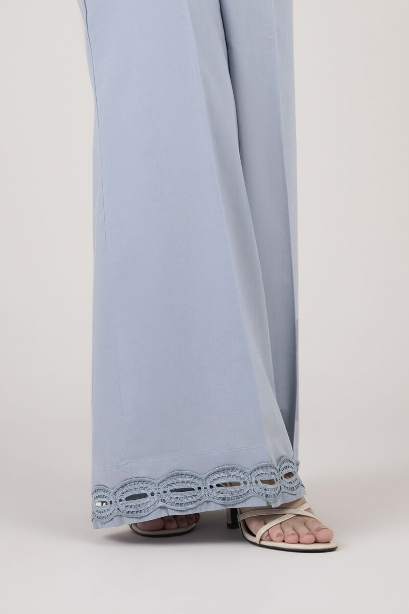 Solid Cotton Flared Pants