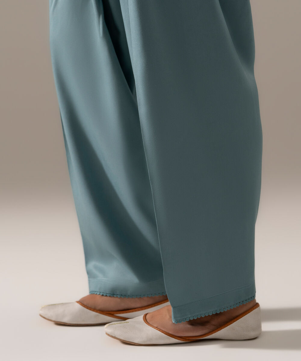 Women's RTW Viscose Marina Solid Grey Shalwar