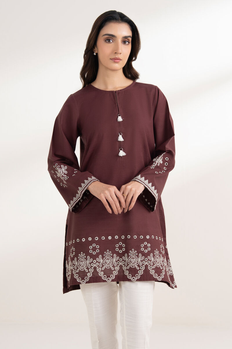 Embroidered Khaddar Shirt