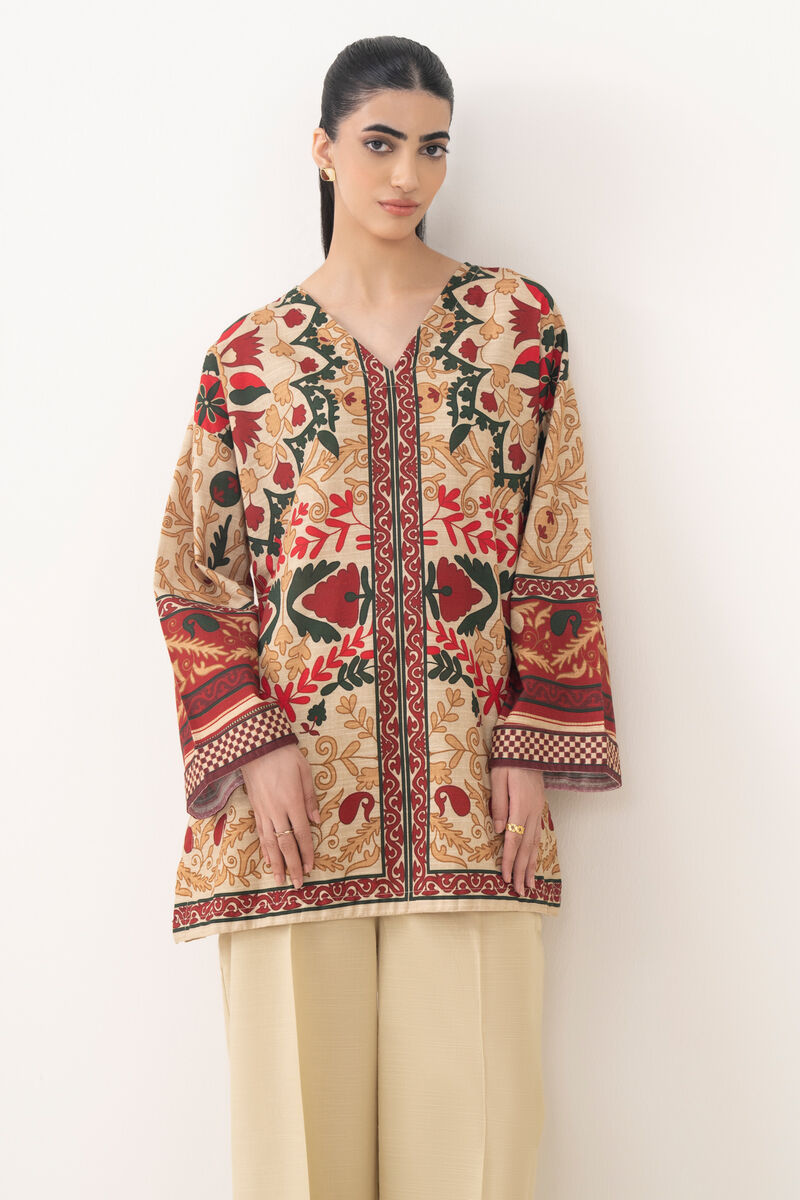 Printed Light Khaddar Shirt