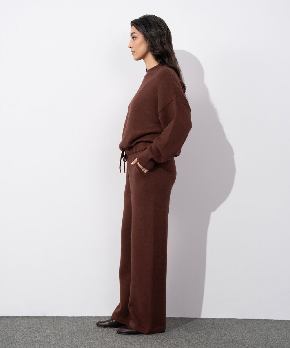 Women's Western Wear Rust Pull On Long Knit Trouser