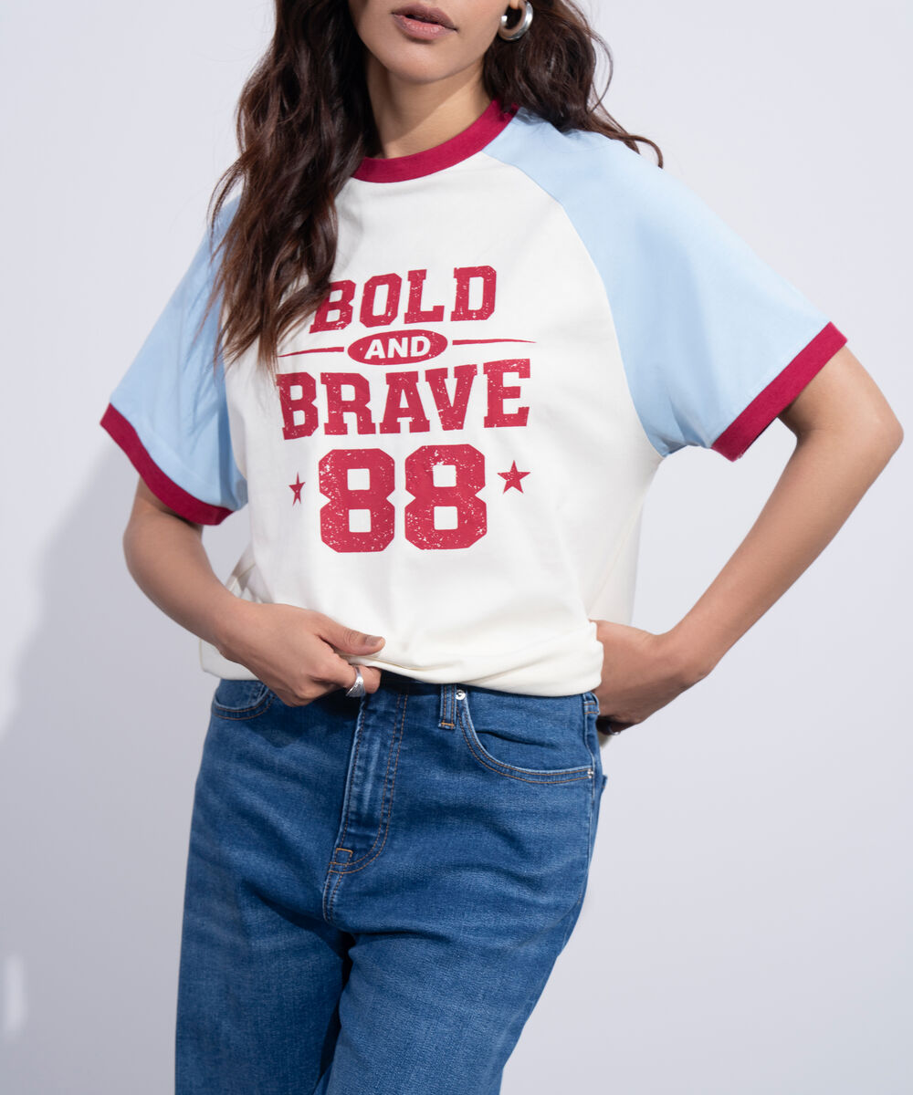 Women's Western Multi Ringer T-Shirt With Graphic