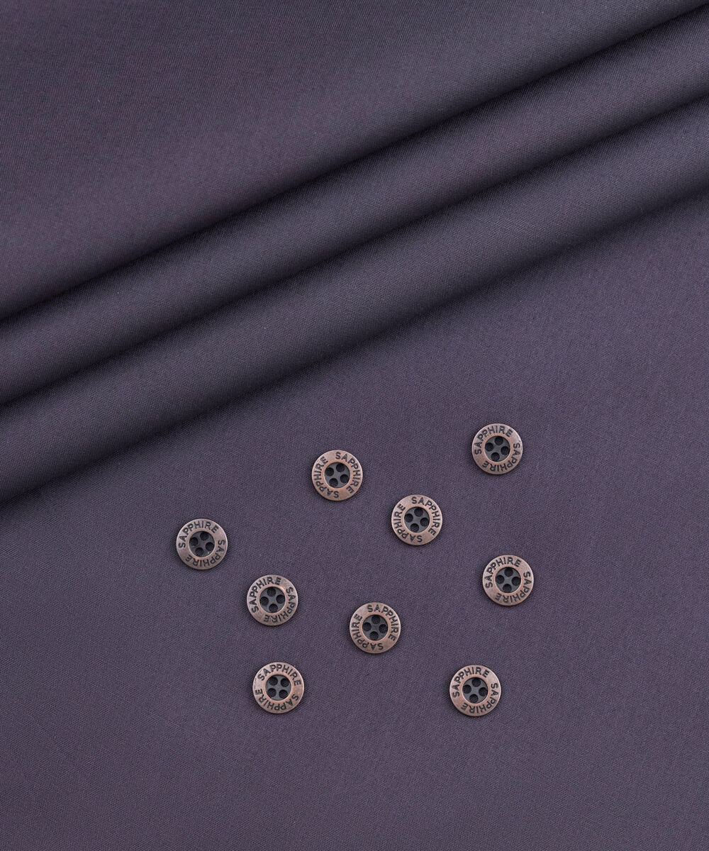 Men's Unstitched Two-Piece Dark Purple Premium Cotton Suit