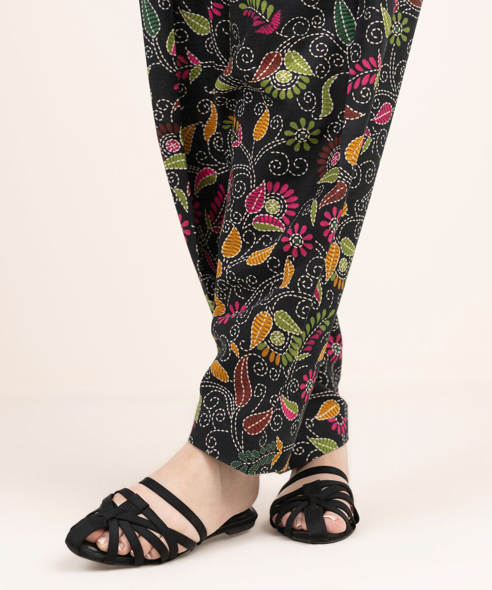 Women's RTW Cotton Printed Multi Shalwar