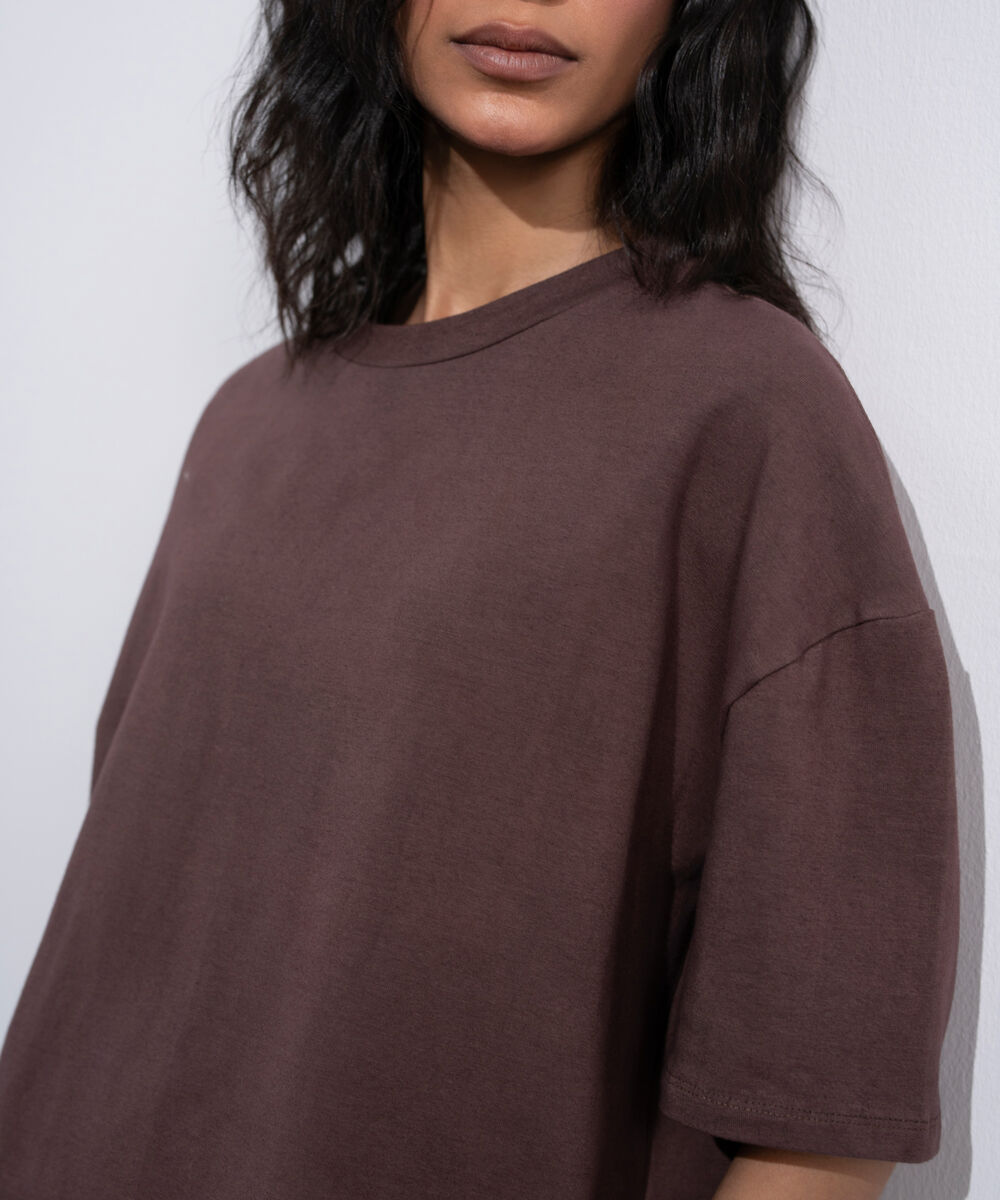 Women's Dark brown Loose Fit T-Shirt