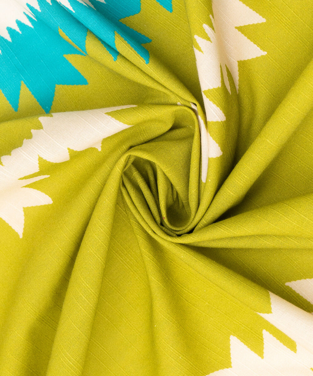 Light Khaddar Printed Green Dupatta