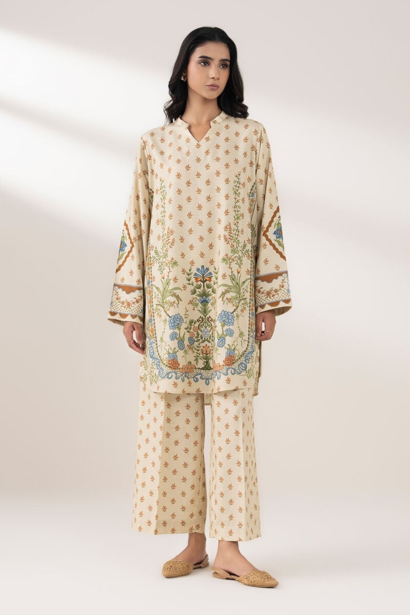 2 Piece - Printed Viscose Linen Suit