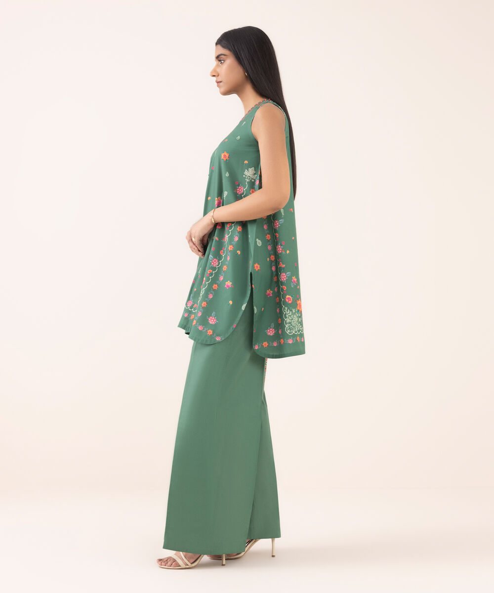 Women's Unstitched Cotton Printed Three Piece Suit