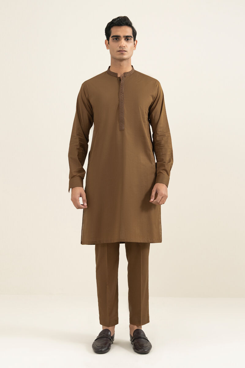 Embroidered Cotton Suit