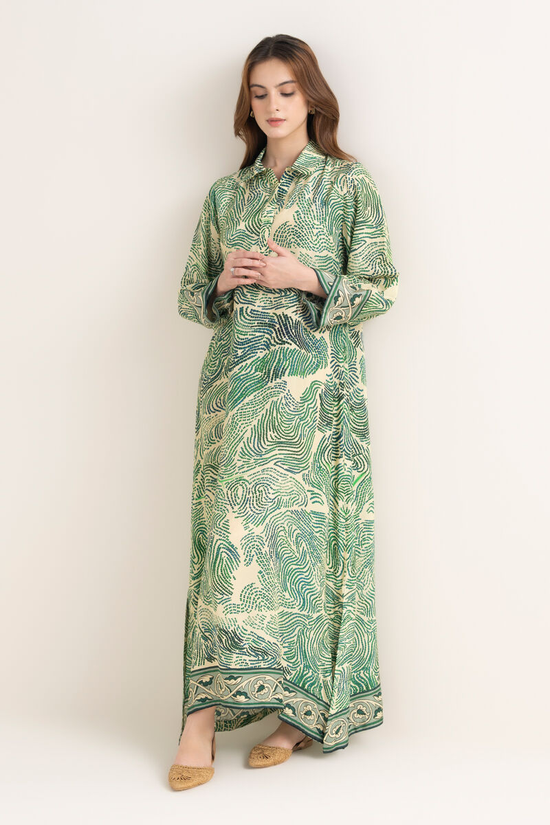 Printed Silk Kaftan