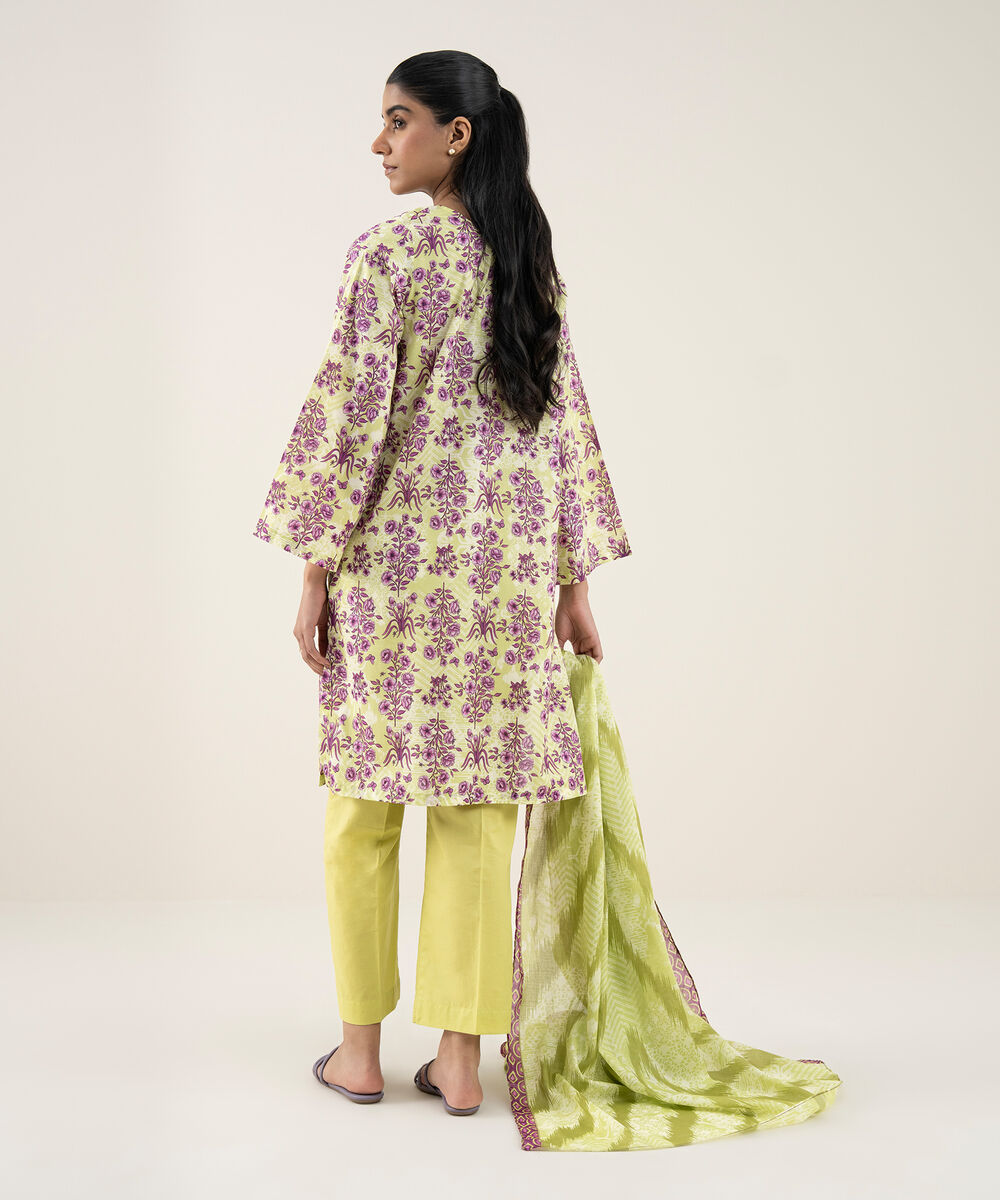 Women's Unstitched Lawn Printed Multi 3 Piece Suit