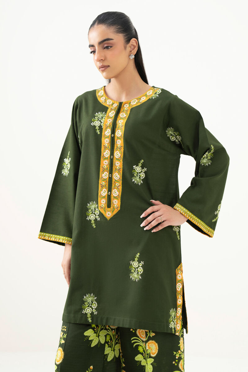 Embroidered Light Khaddar Shirt