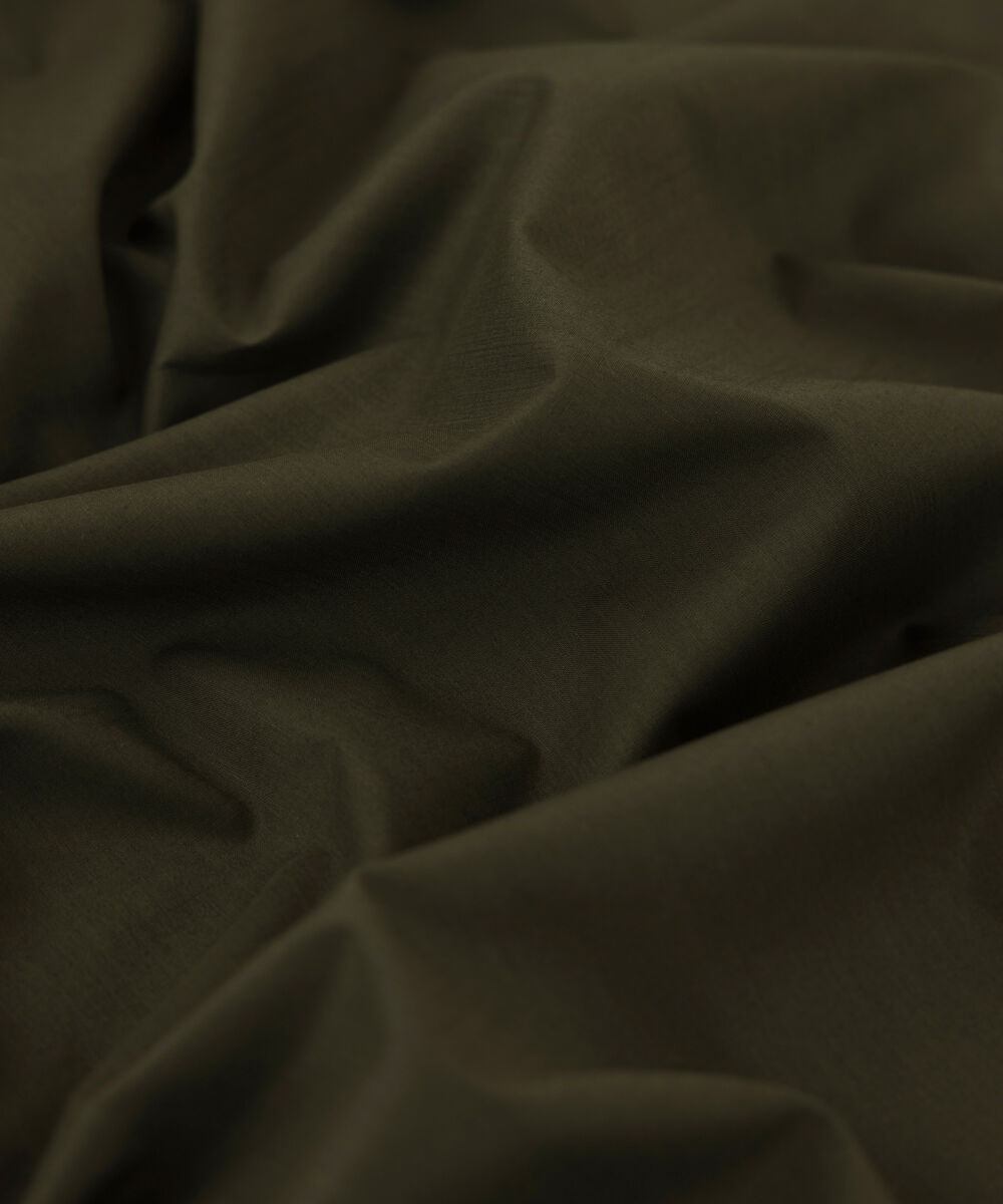 Men's Unstitched 2-Piece Premium Slub Cotton Olive Brown Suit