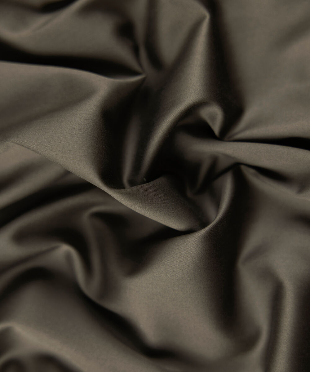 Men's Unstitched Two-Piece Premium Cotton Satin Charcoal Suit.