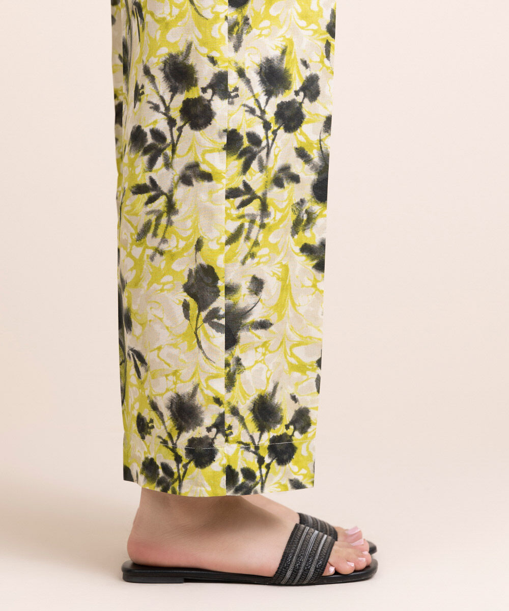 Woman - Multi Printed Cambric Straight Pants