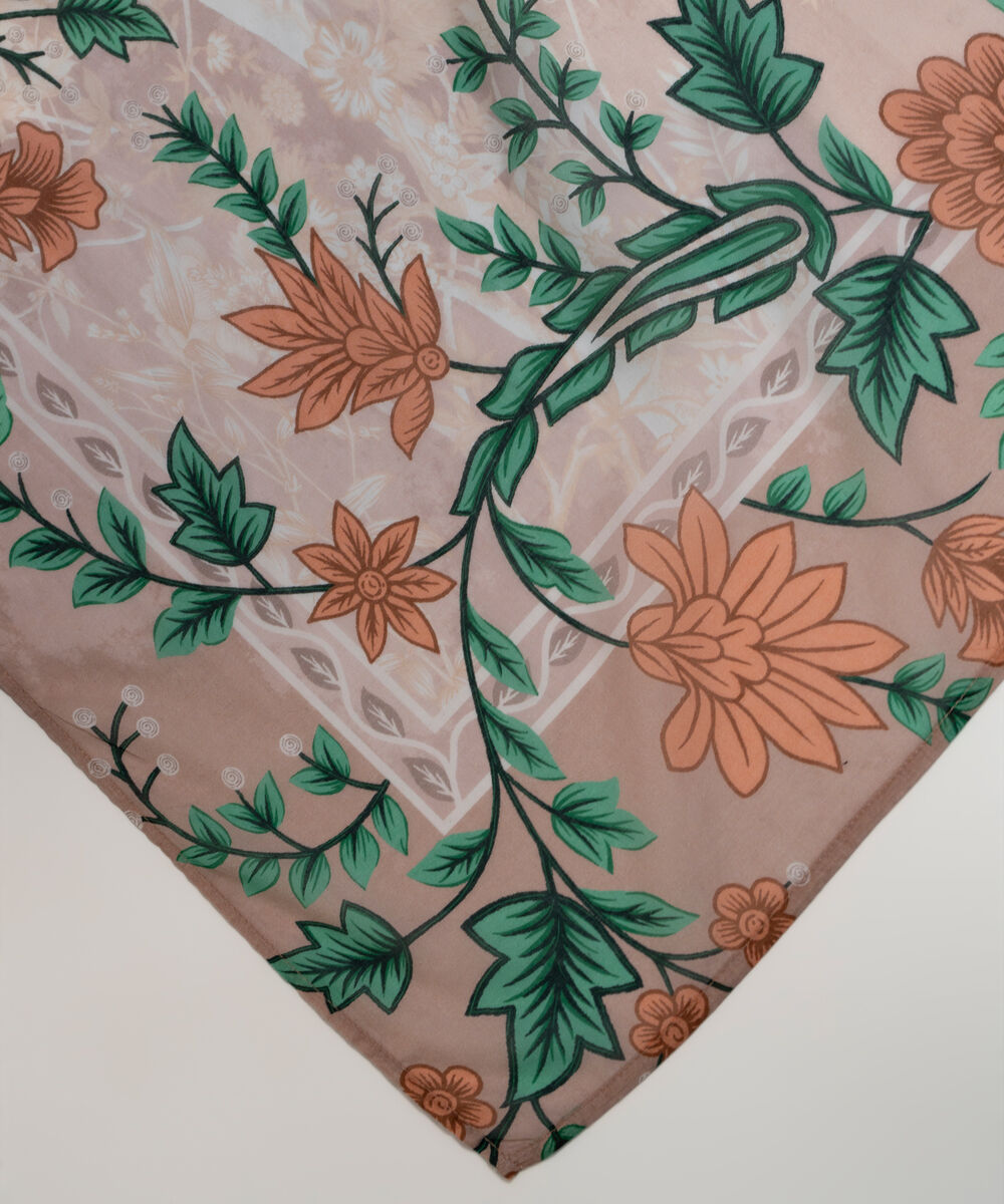Fine Voile Printed Pink Dupatta
