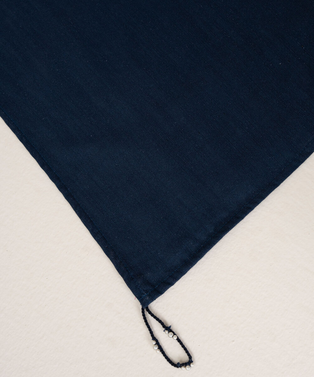 Printed Khaddar Blue Dupatta