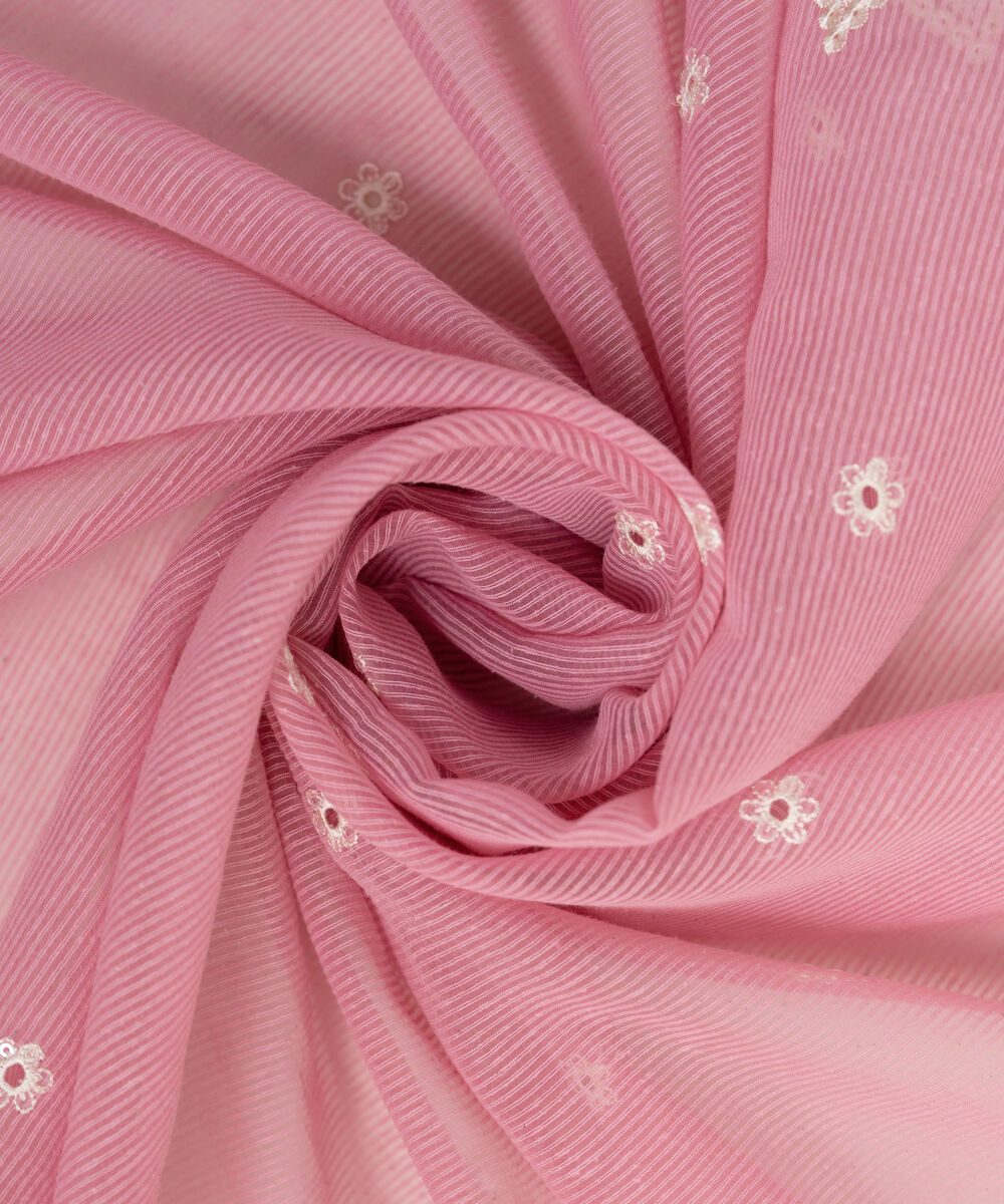 Women's RTW Textured Karandi Embroidered Pink Dupatta