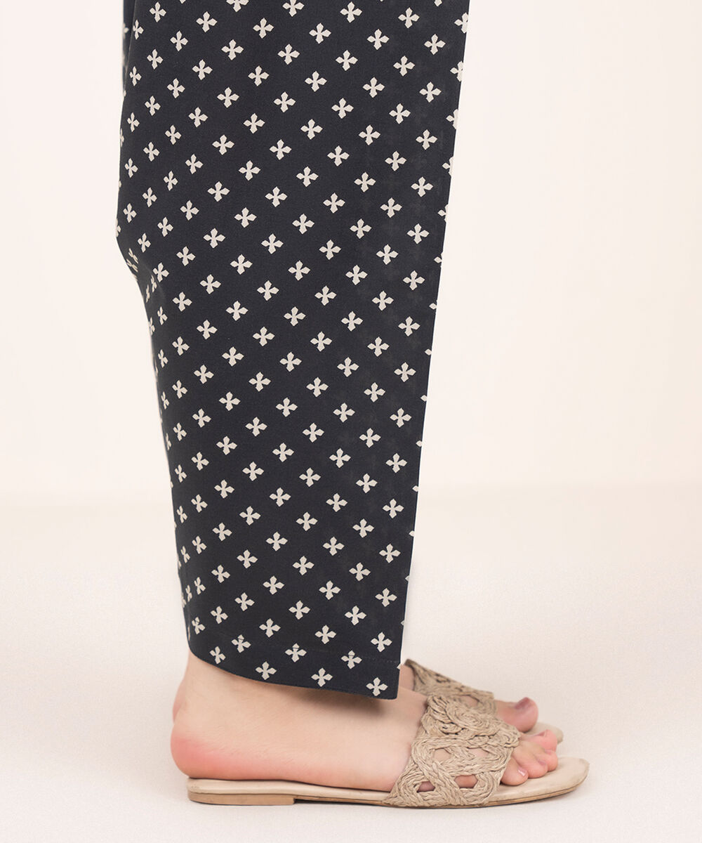 Women's RTW Cambric Black Printed Shalwar