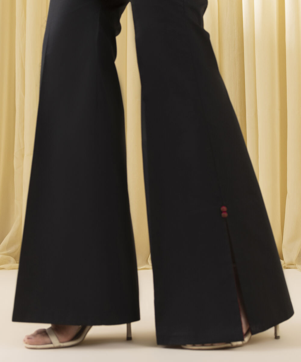 Unstitched Women's Black Textured Lawn 3 Piece Suit