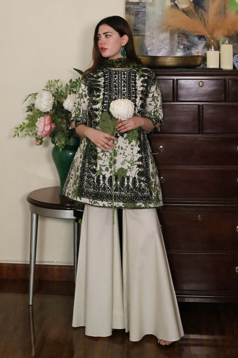 3 Piece - Embroidered Cotton Suit