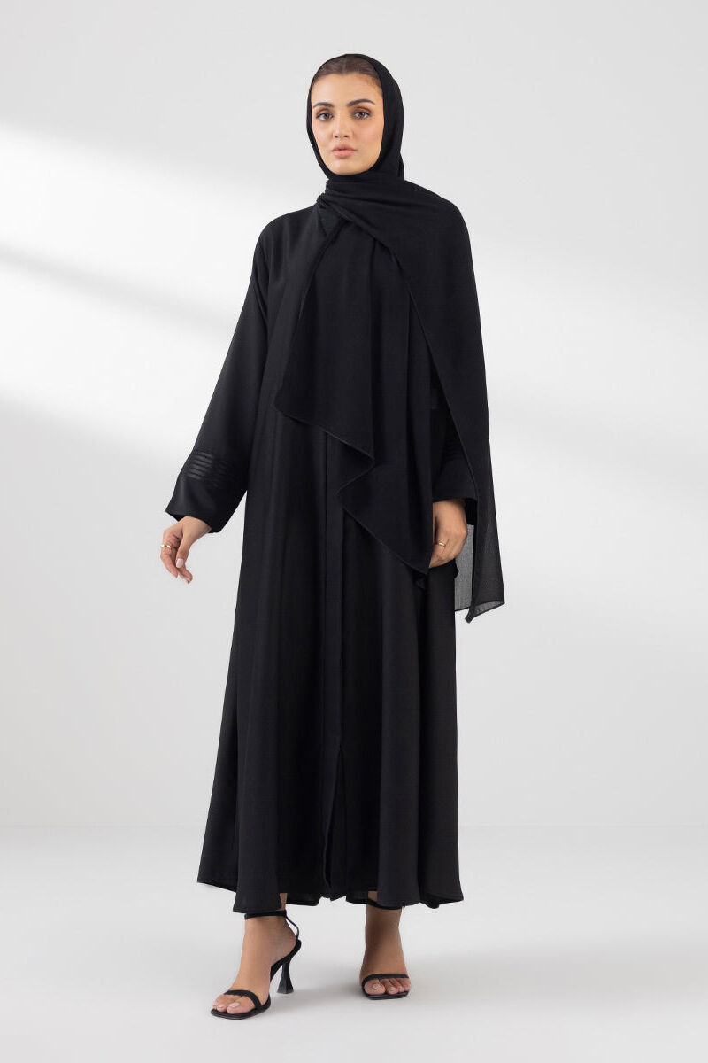 Embroidered Button Through Abaya
