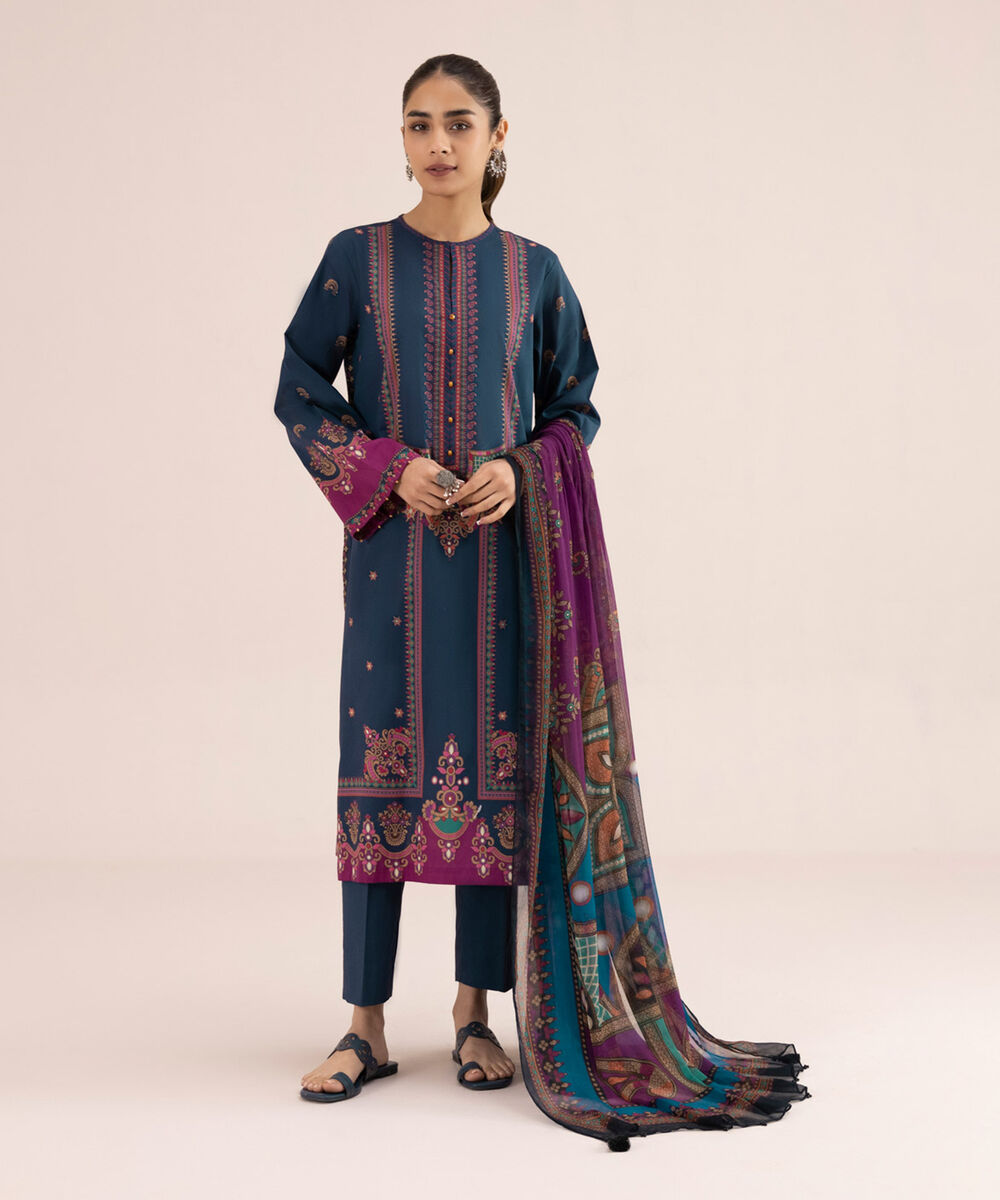 Unstitched Intermix 2DDY23V01 Sapphire PK