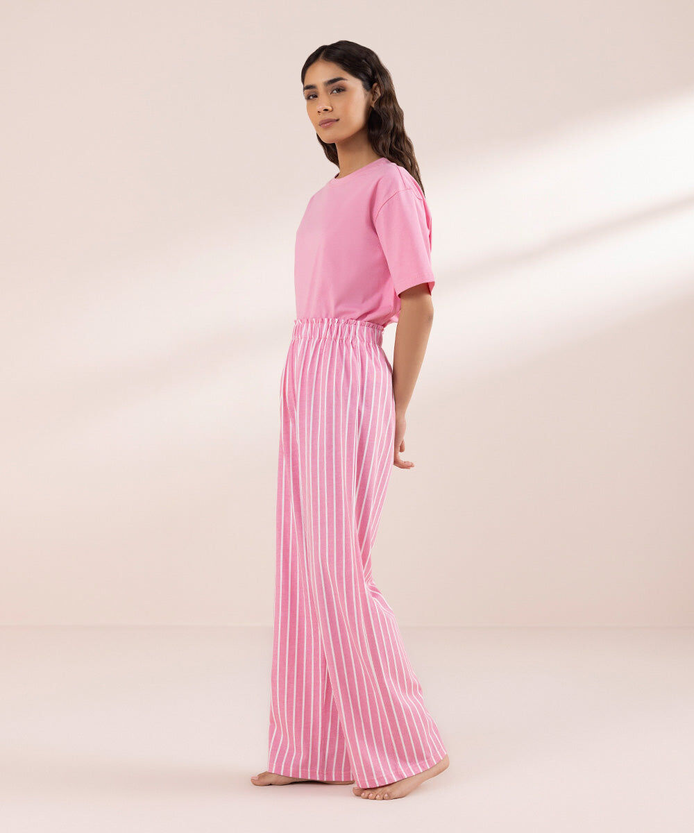Women's Sleepwear Striped Jersey Trousers