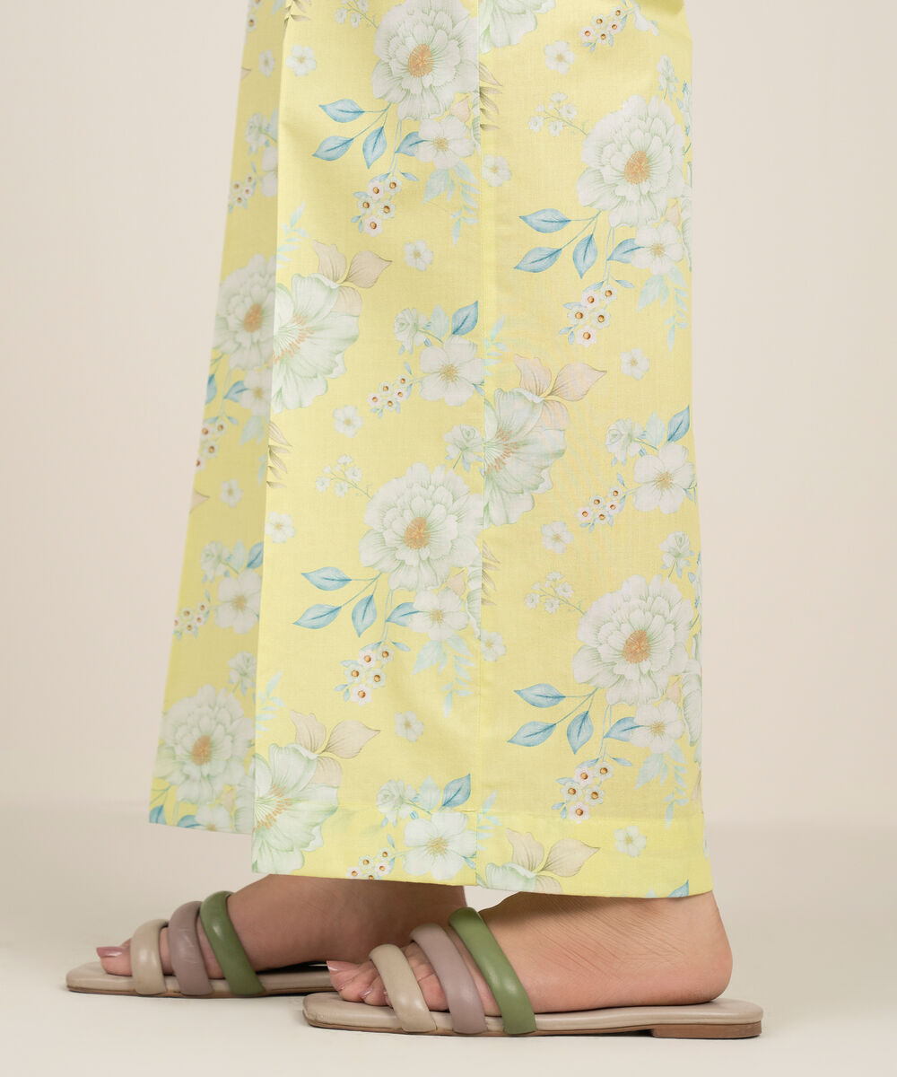 Women's RTW Cambric Printed Green Culottes