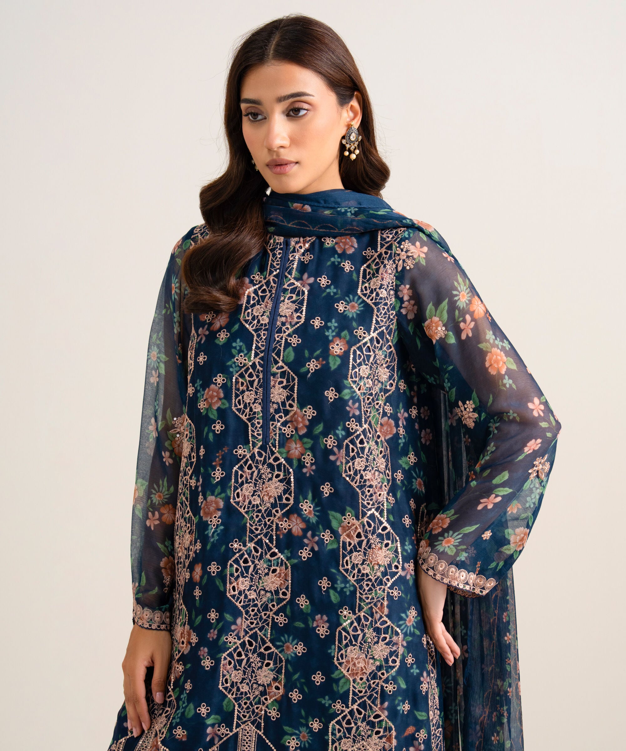 Unstitched 3 Pc Chiffon U3FELX25V103