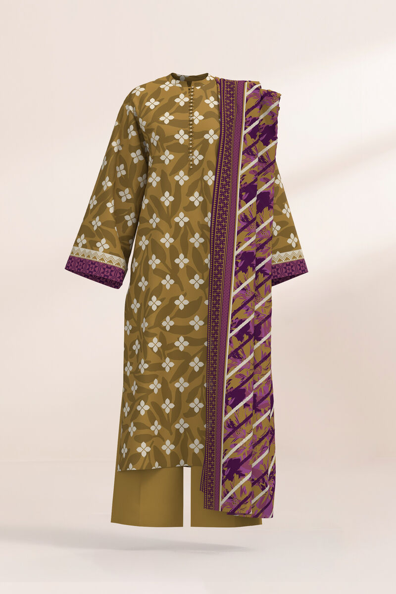 3 Piece - Printed Lawn Suit