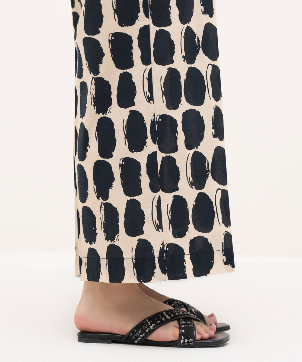 Women's RTW Cambric Beige Printed Culottes