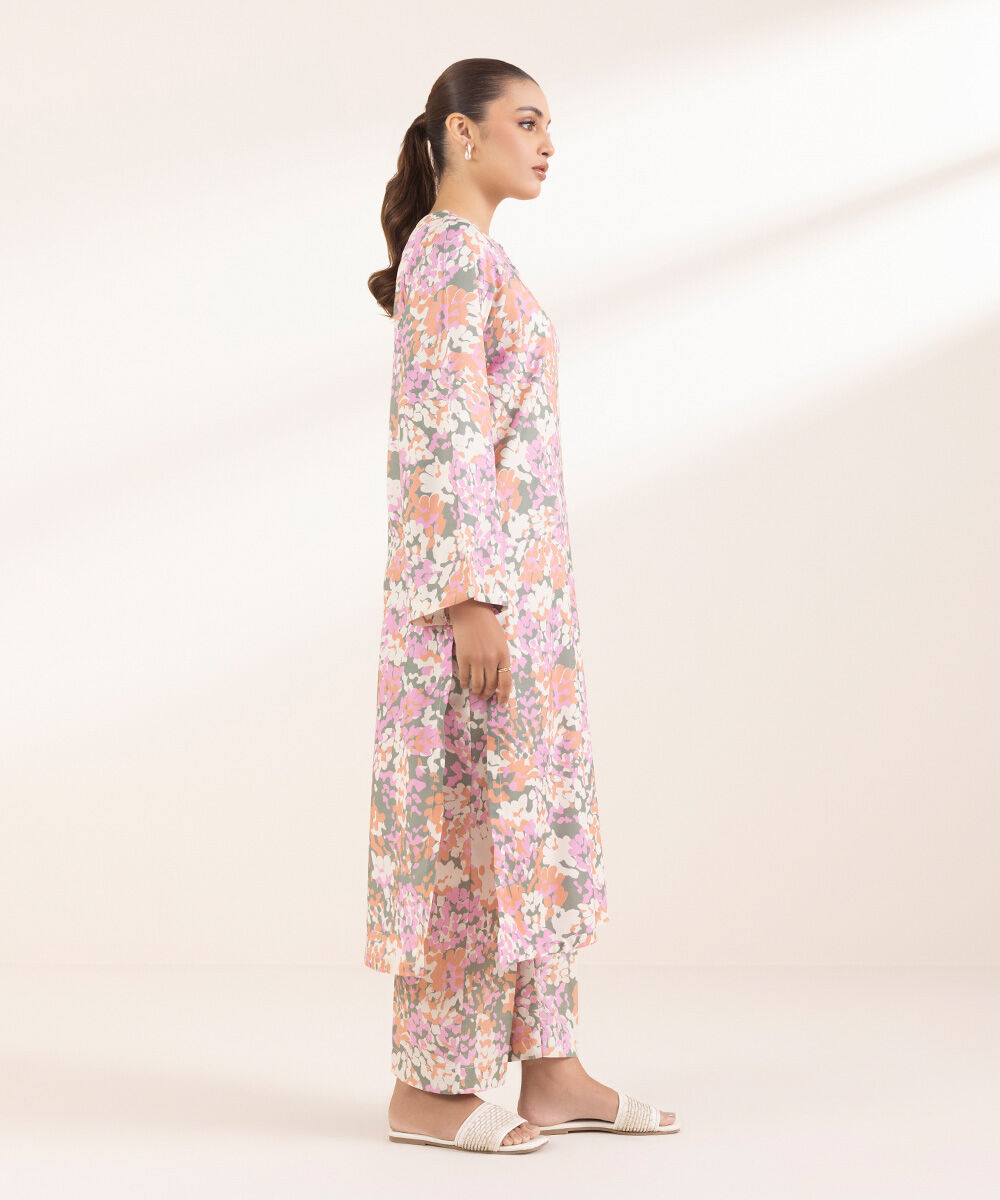 Women's Pret Arabic Lawn Multi Printed Straight Shirt