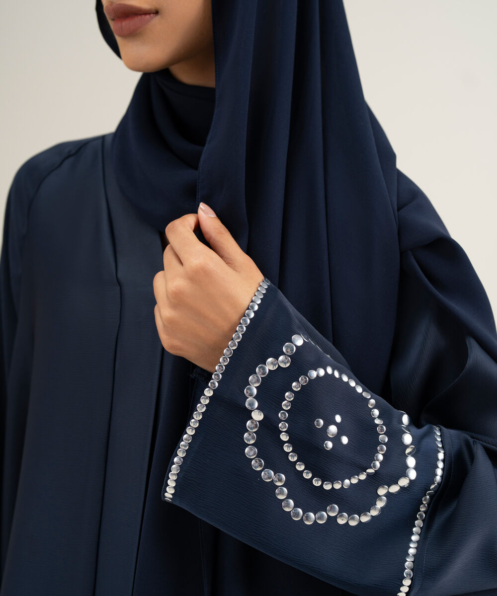 Women's Navy Blue Raglan Abbaya Set