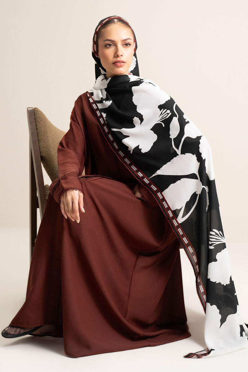 V-Neck Regular Abaya Set