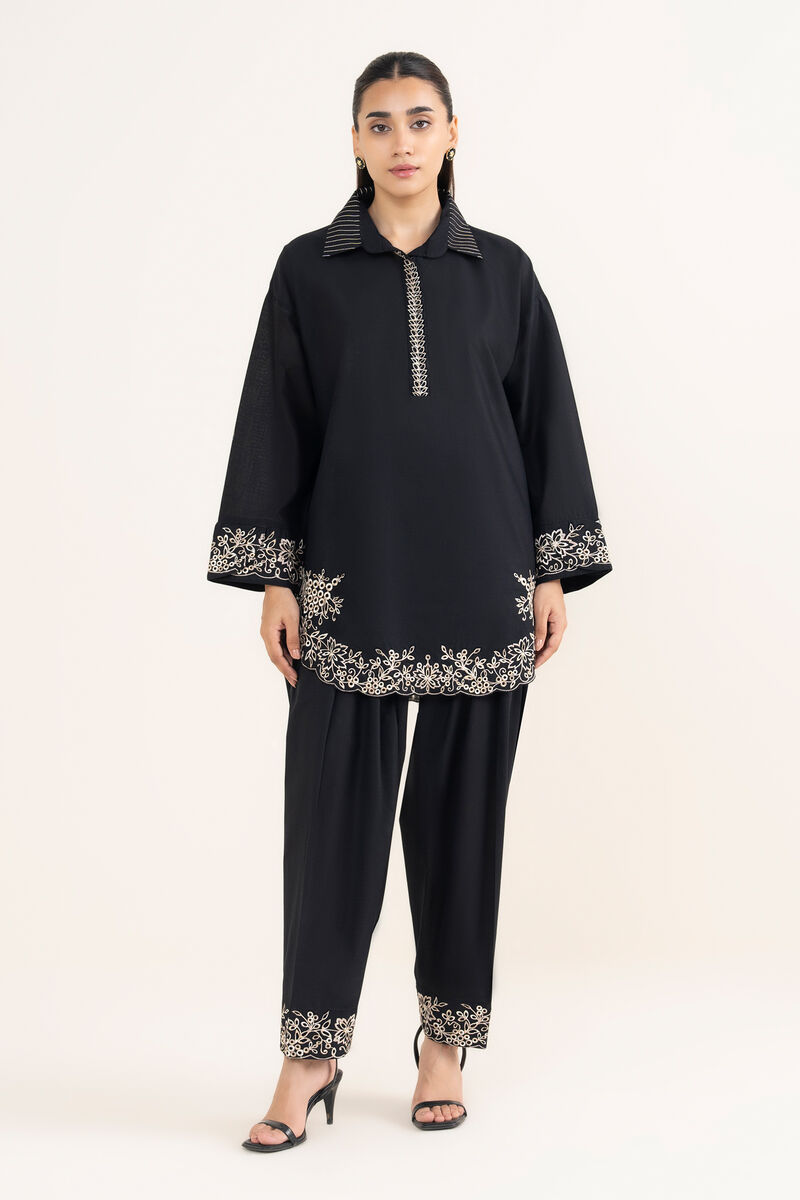 Embroidered Crosshatch Shirt