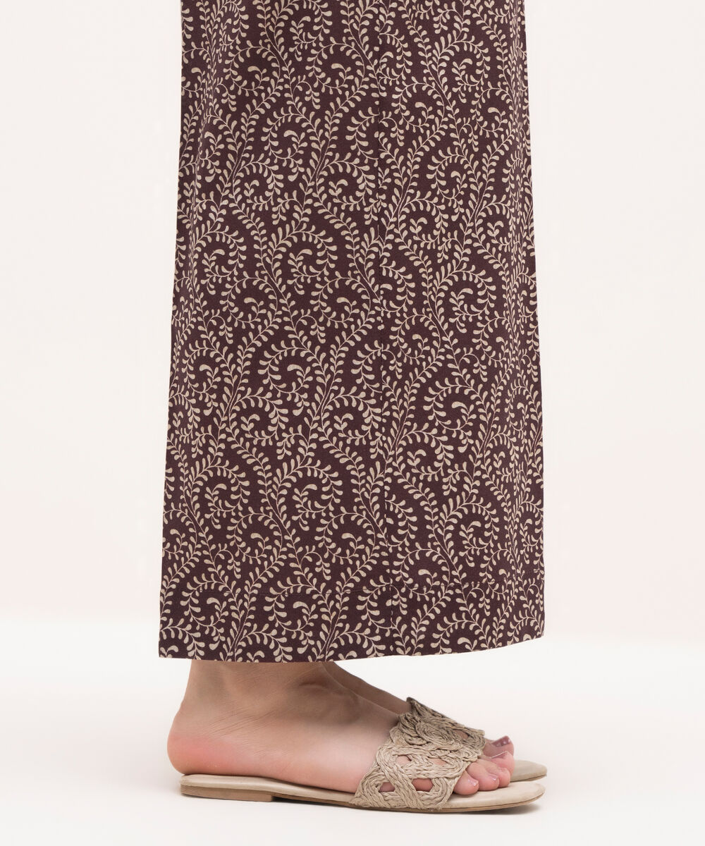 Women's RTW Cambric Brown Printed Culottes