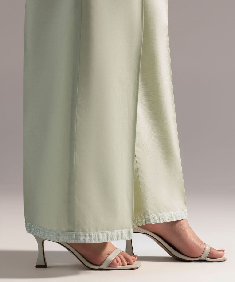 Women's RTW Cambric Solid Green Culottes