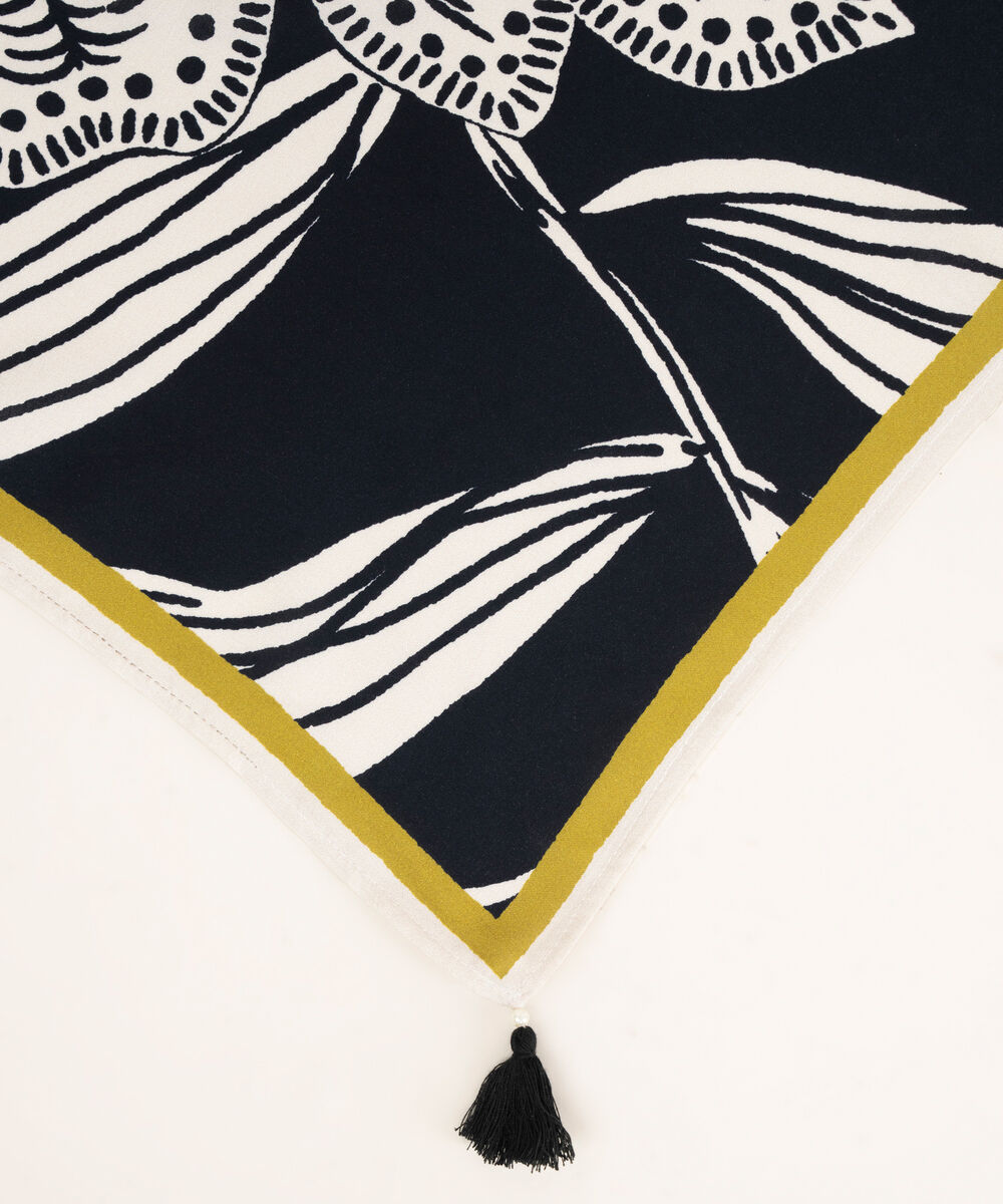 Cotton Viscose Printed Black Dupatta