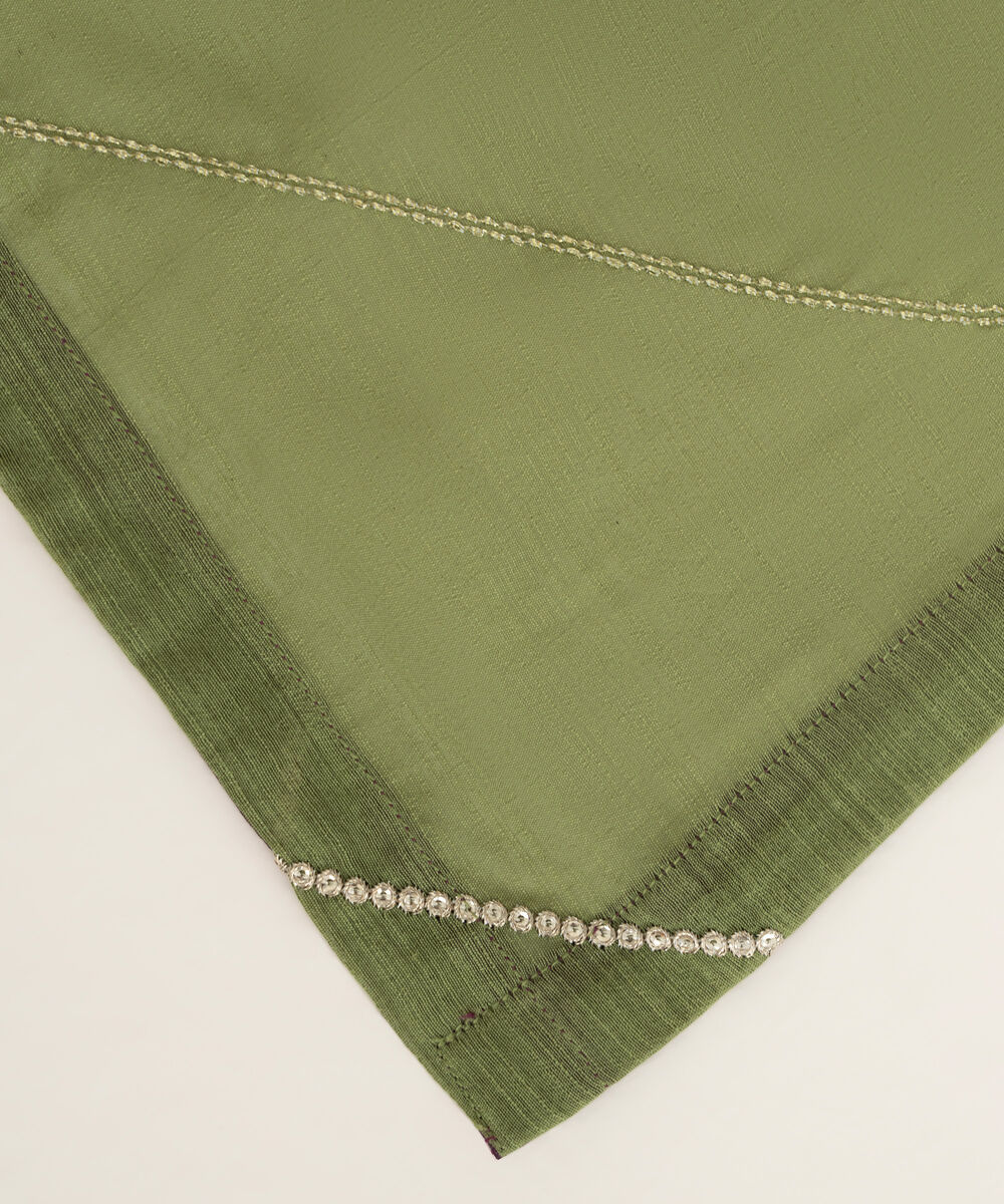 Embroidered Manaar Green Dupatta