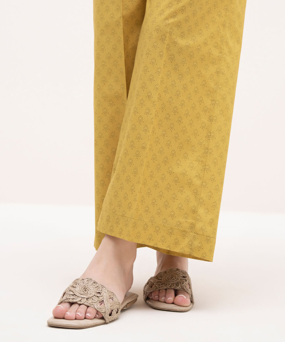 Women's RTW Cambric Mustard Printed Culottes