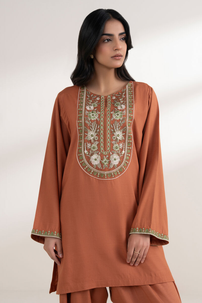 Embroidered Arabic Khaddar Shirt