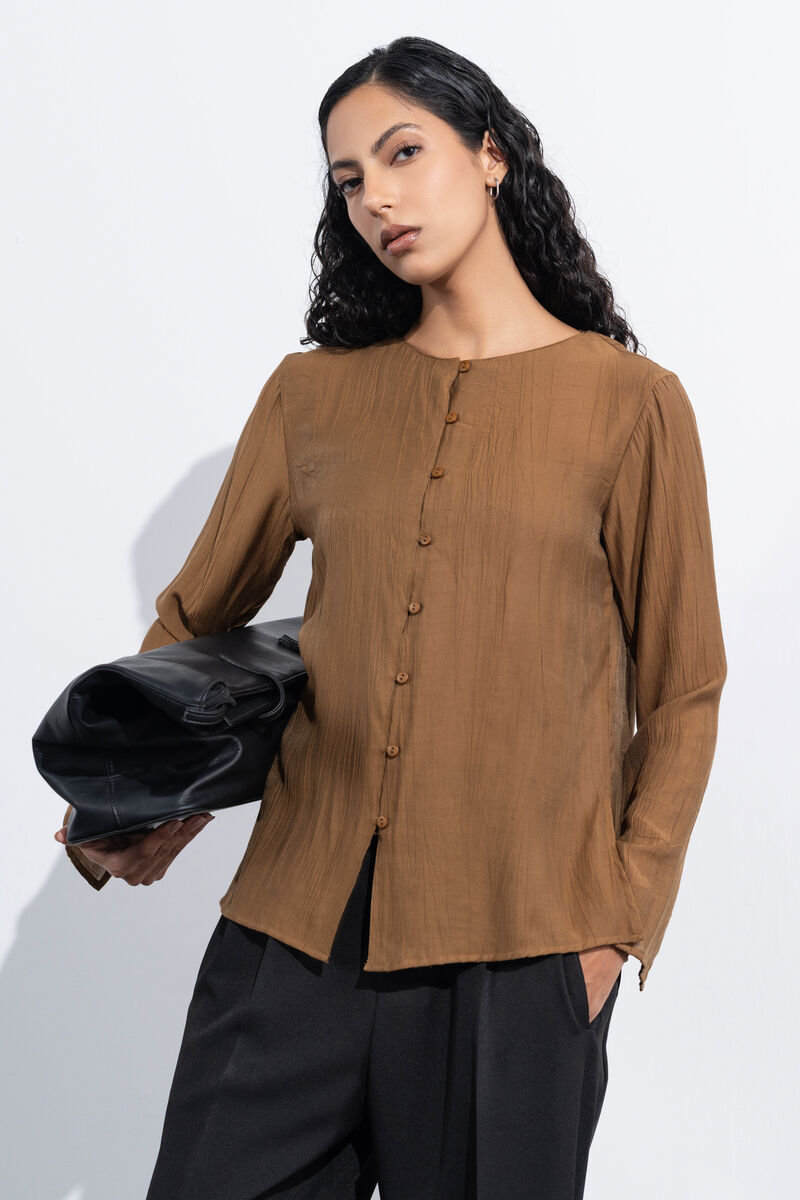 Regular-Fit Textured Top