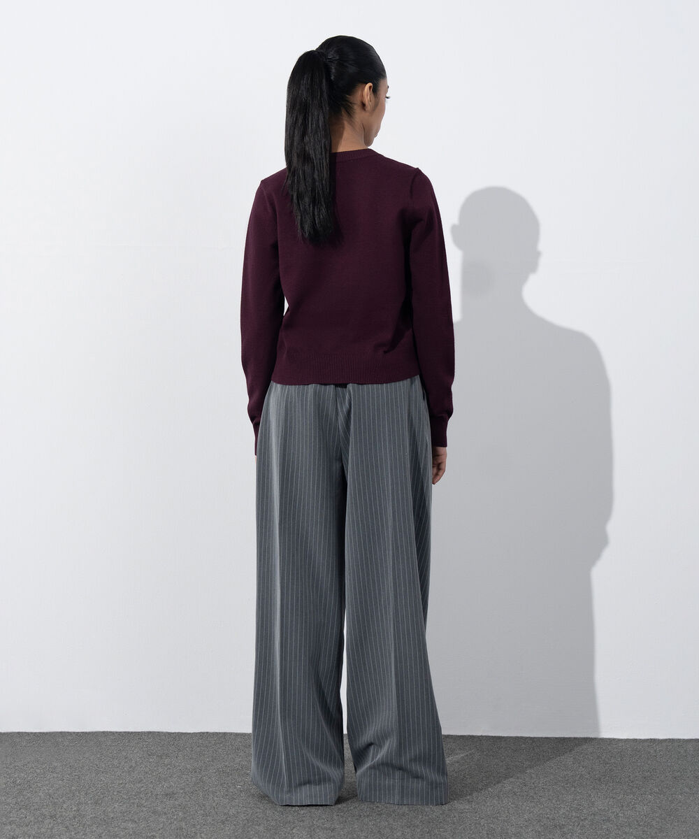 Women's Western Wear Merlot Regular-Fit Knit Cardigan