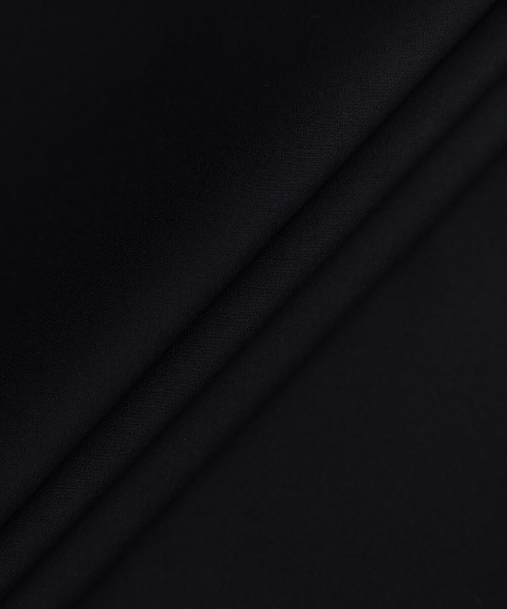 Men's Unstitched black premium cotton crepe Suit