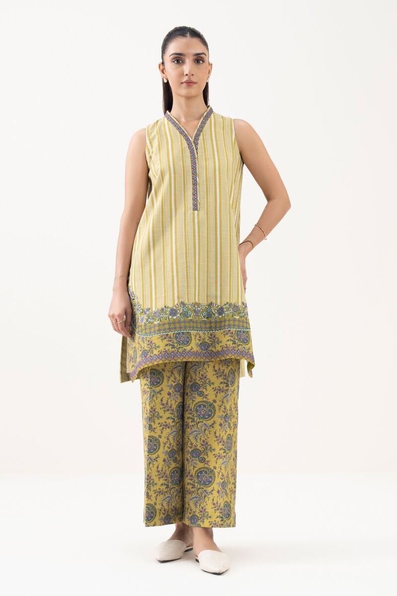 2 Piece - Embroidered Khaddar Suit